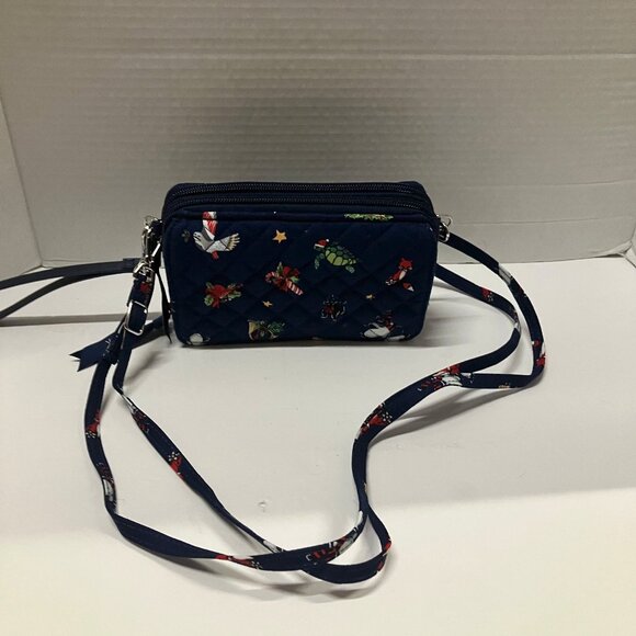 Vera Bradley Holiday Snow Globe Motifs RFID All In One Crossbody Bag - Picture 2 of 6